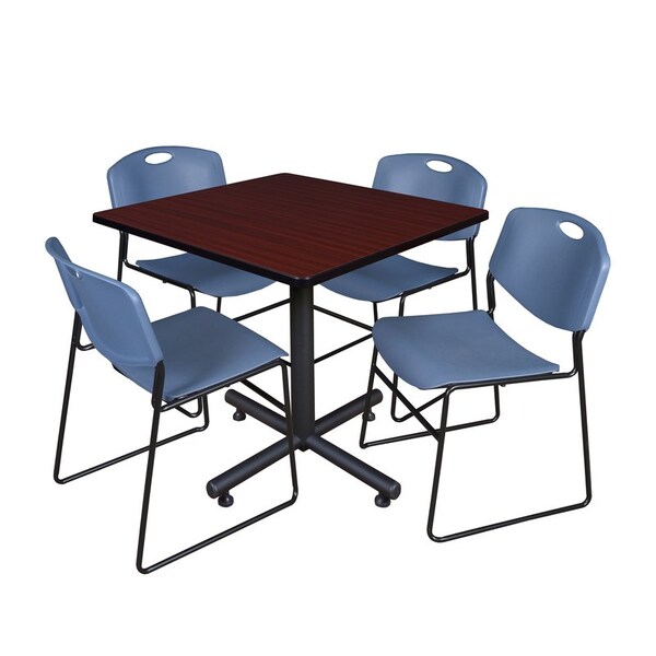 Kobe Kobe Square Table & Chair Set, Wood, Metal, Polypropylene Top TKB4242MH44BE - main